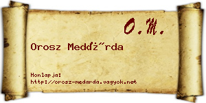 Orosz Medárda névjegykártya